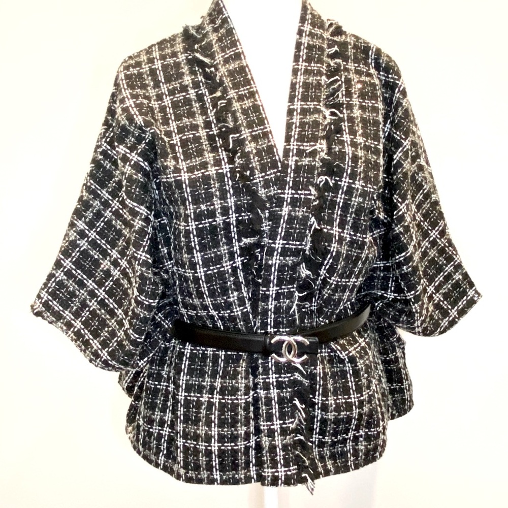 NWT INC International Concepts Tweed Poncho Wrap/Cape - OS